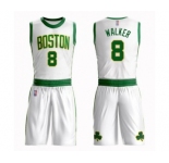 Youth Boston Celtics #8 Kemba Walker Swingman White Basketball Suit Jersey - City Edition