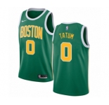 Youth Nike Boston Celtics #0 Jayson Tatum Green Swingman Jersey - Earned Edition