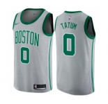 Youth Nike Boston Celtics #0 Jayson Tatum Swingman Gray NBA Jersey - City Edition