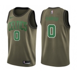 Youth Nike Boston Celtics #0 Robert Parish Swingman Green Salute to Service NBA Jersey