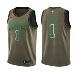 Youth Nike Boston Celtics #1 Walter Brown Swingman Green Salute to Service NBA Jersey