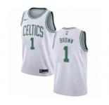 Youth Nike Boston Celtics #1 Walter Brown Swingman White NBA Jersey - Association Edition