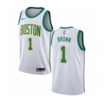 Youth Nike Boston Celtics #1 Walter Brown Swingman White NBA Jersey - City Edition