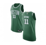 Youth Nike Boston Celtics #11 Kyrie Irving Authentic Green(White No.) Road NBA Jersey - Icon Edition