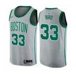 Youth Nike Boston Celtics #33 Larry Bird Swingman Gray NBA Jersey - City Edition