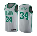 Youth Nike Boston Celtics #34 Paul Pierce Swingman Gray NBA Jersey - City Edition