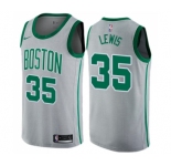 Youth Nike Boston Celtics #35 Reggie Lewis Swingman Gray NBA Jersey - City Edition