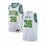 Youth Nike Boston Celtics #36 Shaquille O'Neal Swingman White NBA Jersey - City Edition
