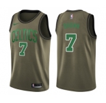 Youth Nike Boston Celtics #7 Jaylen Brown Swingman Green Salute to Service NBA Jersey