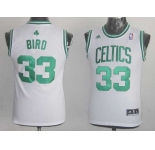 youth nba boston celtics #33 bird white[revolution 30 swingman]