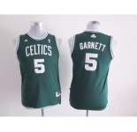 youth nba boston celtics #5 garnett green[revolution 30 swingman]
