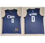 Clippers #0 Russell Westbrook Navy Nike 2023-24 City Edition Swingman Jersey