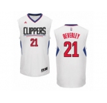 Men Adidas Los Angeles Clippers #21 Patrick Beverley Authentic White Home NBA Jersey