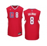 Men Adidas Los Angeles Clippers #8 Danilo Gallinari Authentic Red Road NBA Jersey