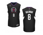 Men Adidas Los Angeles Clippers #8 Danilo Gallinari Swingman Black Alternate NBA Jersey