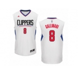 Men Adidas Los Angeles Clippers #8 Danilo Gallinari Swingman White Home NBA Jersey