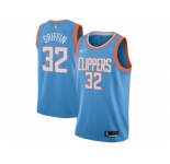 Men Nike Los Angeles Clippers #32 Blake Griffin Blue NBA Swingman City Edition Jersey