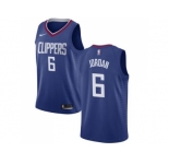 Men Nike Los Angeles Clippers #6 DeAndre Jordan Blue Stitched NBA Swingman Jersey