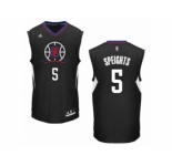 Men's Adidas Los Angeles Clippers #5 Marreese Speights Authentic Black Alternate NBA Jersey