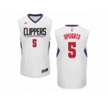 Men's Adidas Los Angeles Clippers #5 Marreese Speights Authentic White Home NBA Jersey