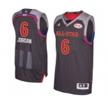 Men's Adidas Los Angeles Clippers #6 DeAndre Jordan Swingman Charcoal 2017 All Star NBA Jersey