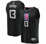 Men's LA Clippers #13 Paul George Fanatics Branded Black 2020-21 Fast Break Player Jersey