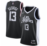 Men's LA Clippers #13 Paul George Nike Black 2020-21 Swingman Player Jersey