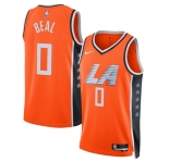 Men's Los Angeles Clippers #0 Bradley Beal Orange 2025-26 City Edition Swingman Stitched Jersey