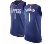 Men's Los Angeles Clippers #1 Jerome Robinson Authentic Blue Basketball Jersey - Icon Edition