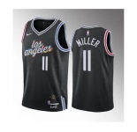 Men's Los Angeles Clippers #11 Jordan Miller Black 2023 Draft City Edition Stitched Jersey