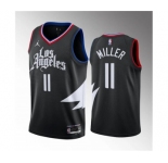 Men's Los Angeles Clippers #11 Jordan Miller Black 2023 Draft Statement Edition Stitched Jersey