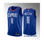 Men's Los Angeles Clippers #11 Jordan Miller Blue 2023 Draft Icon Edition Stitched Jersey