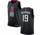 Men's Los Angeles Clippers #19 Rodney McGruder Authentic Black Basketball Jersey Statement Edition