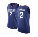 Men's Los Angeles Clippers #2 Kawhi Leonard Authentic Blue Basketball Jersey - Icon Edition