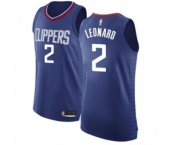 Men's Los Angeles Clippers #2 Kawhi Leonard Authentic Blue Basketball Jersey - Icon Edition