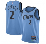 Men's Los Angeles Clippers #2 Kawhi Leonard Light Blue 2024-25 CityEdition Stitched Jersey