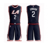 Men's Los Angeles Clippers #2 Kawhi Leonard Swingman Navy Blue Basketball Suit Jersey - City Edition