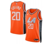 Men's Los Angeles Clippers #20 John Collins Orange 2025-26 City Edition Swingman Stitched Jersey