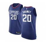 Men's Los Angeles Clippers #20 Landry Shamet Authentic Blue Basketball Jersey - Icon Edition