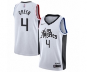 Men's Los Angeles Clippers #4 JaMychal Green Authentic White Basketball Jersey - 2019-20 City Edition