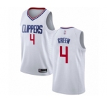 Men's Los Angeles Clippers #4 JaMychal Green Authentic White Basketball Jersey - Association Edition