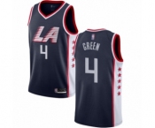 Men's Los Angeles Clippers #4 JaMychal Green Swingman Navy Blue Basketball Jersey - City Edition