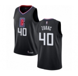 Men's Los Angeles Clippers #40 Ivica Zubac Authentic Black Basketball Jersey Statement Edition