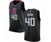 Men's Los Angeles Clippers #40 Ivica Zubac Authentic Black Basketball Jersey Statement Edition