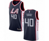 Men's Los Angeles Clippers #40 Ivica Zubac Authentic Navy Blue Basketball Jersey - City Edition