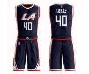 Men's Los Angeles Clippers #40 Ivica Zubac Authentic Navy Blue Basketball Suit Jersey - City Edition