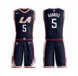 Men's Los Angeles Clippers #5 Montrezl Harrell Swingman Navy Blue Basketball Suit Jersey - City Edition