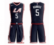 Men's Los Angeles Clippers #5 Montrezl Harrell Swingman Navy Blue Basketball Suit Jersey - City Edition