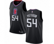 Men's Los Angeles Clippers #54 Patrick Patterson Authentic Black Basketball Jersey Statement Edition