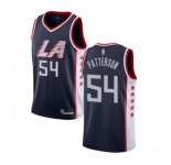 Men's Los Angeles Clippers #54 Patrick Patterson Authentic Navy Blue Basketball Jersey - City Edition